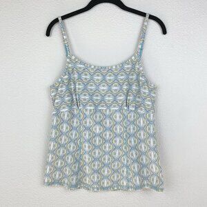 Royal Robbins Women Medium Honeycomb Strappy Tank Nile Blue Built In Bra UPF 50+